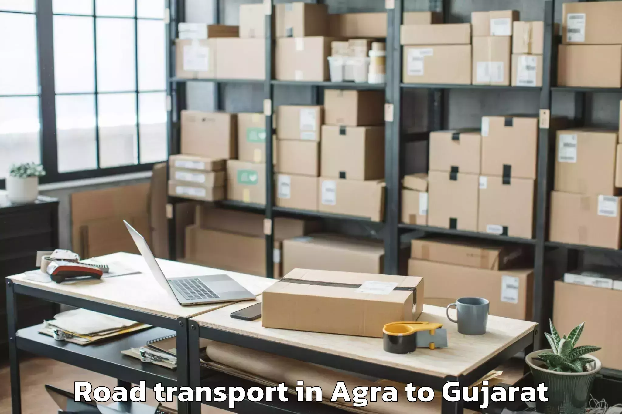 Book Agra to Thasra Road Transport Online